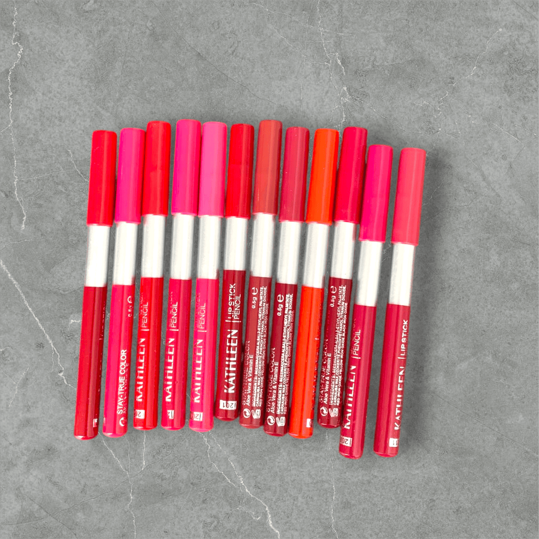 12 - Piece Long - Lasting Lip Pencil Set – Smooth, Big Size, Premium Quality - Beauty Glams