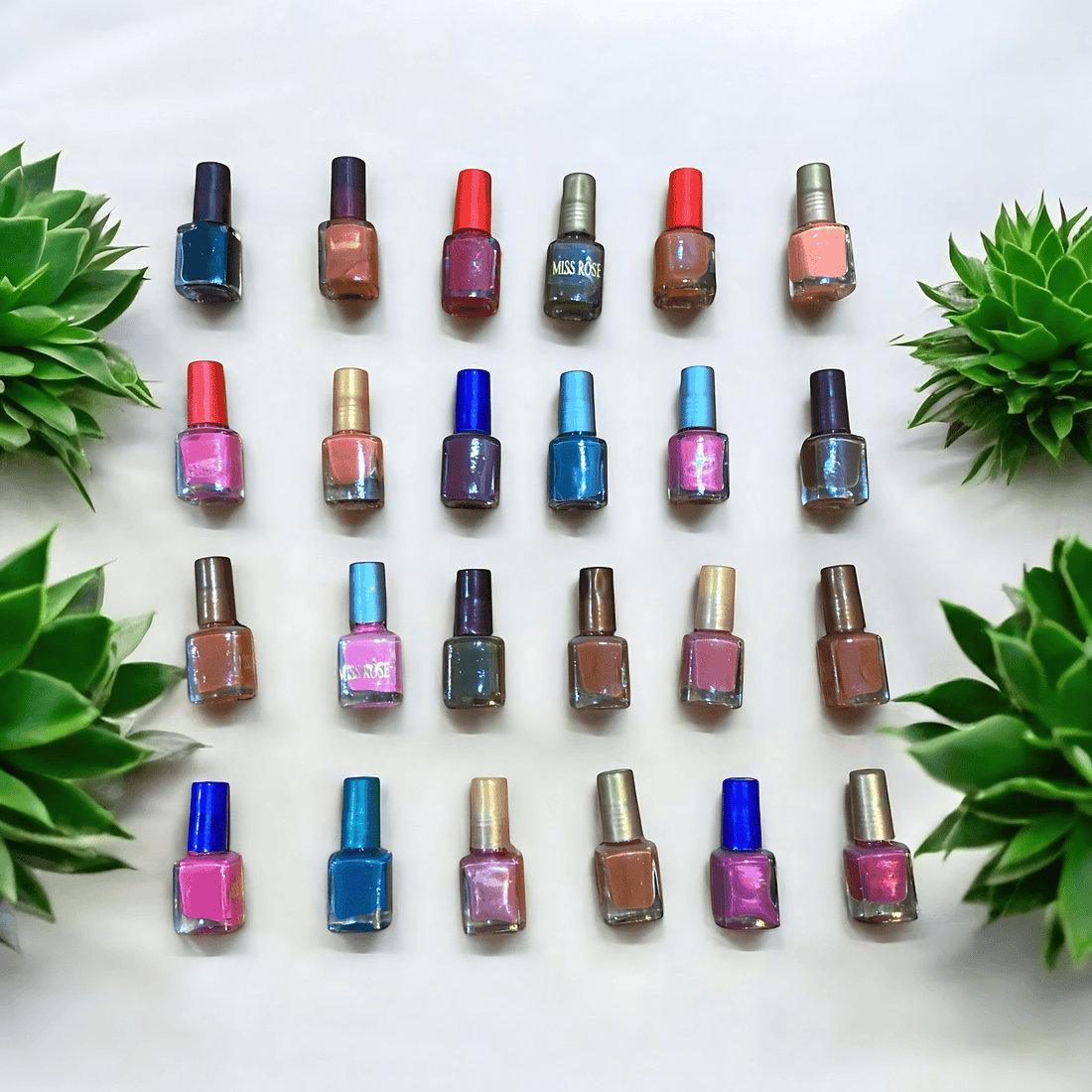 24 - Piece Nail Paint Set – 24 Vibrant Shades | Long - Lasting & High - Quality Colours - Zayluxe Care