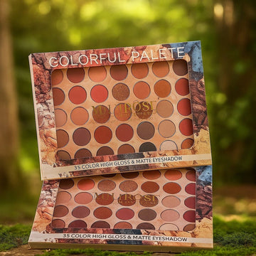 35 Color High Gloss & Matte Eyeshadow Palette | Vibrant & Natural Tones for All Looks - Beauty Glams