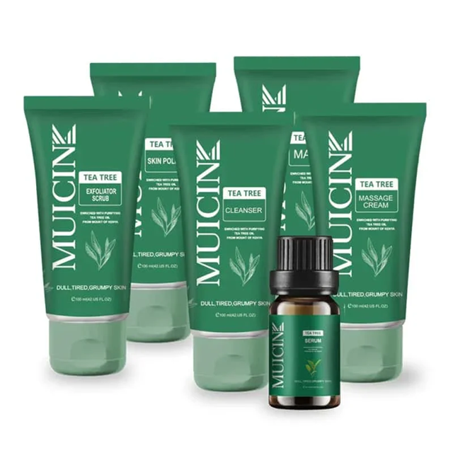 MUICIN Tea Tree Facial Kit | 6 Step | Anti-Acne & Deep Cleansing Treatment for Clear Skin