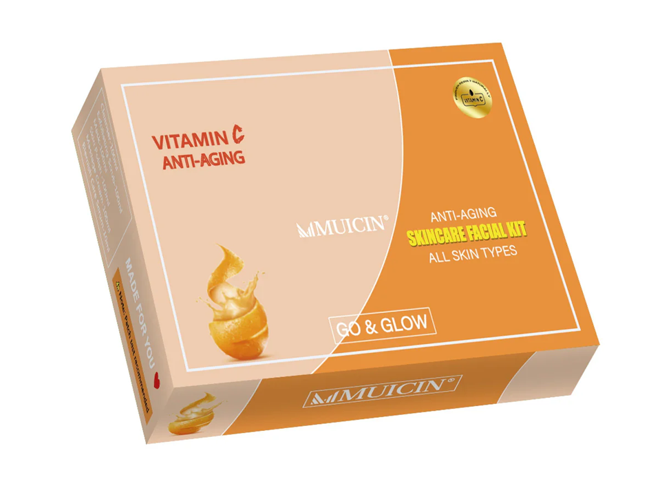 MUICIN Vitamin C Facial Kit | 6 Step | Go & Glow Treatment for Clear Skin