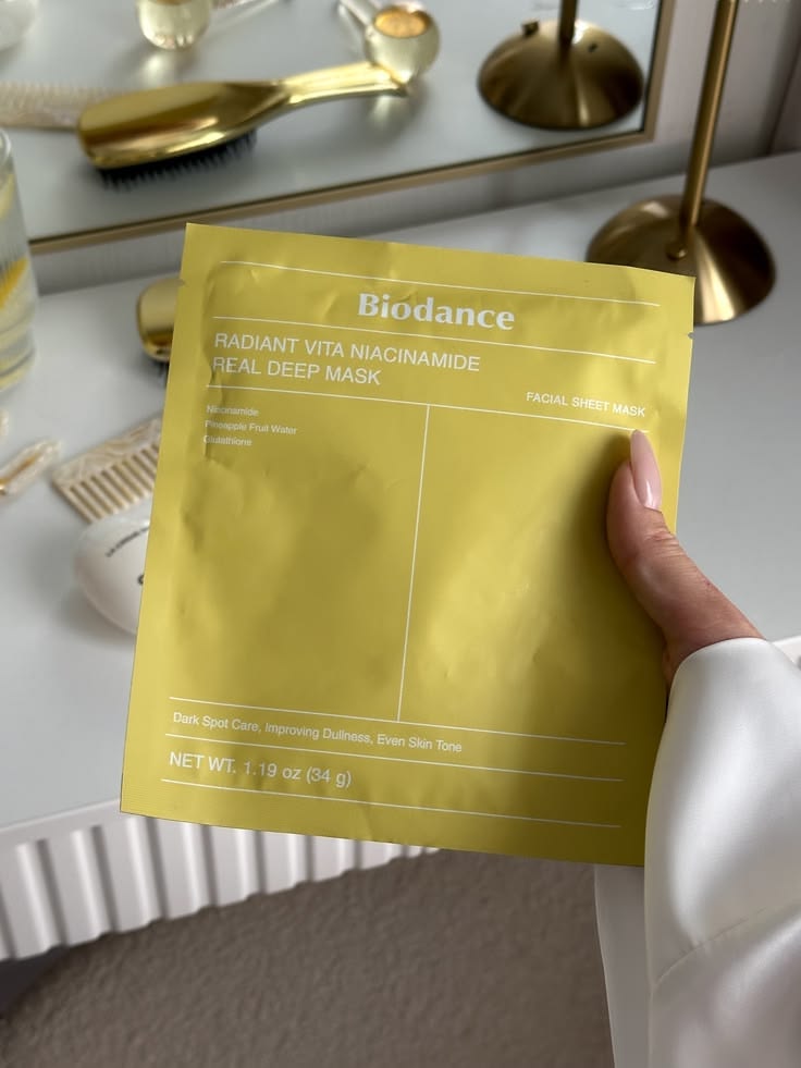 Biodance radiant vita niacinamide real deep mask ( 4x Sheet Mask ) - Beauty Glams
