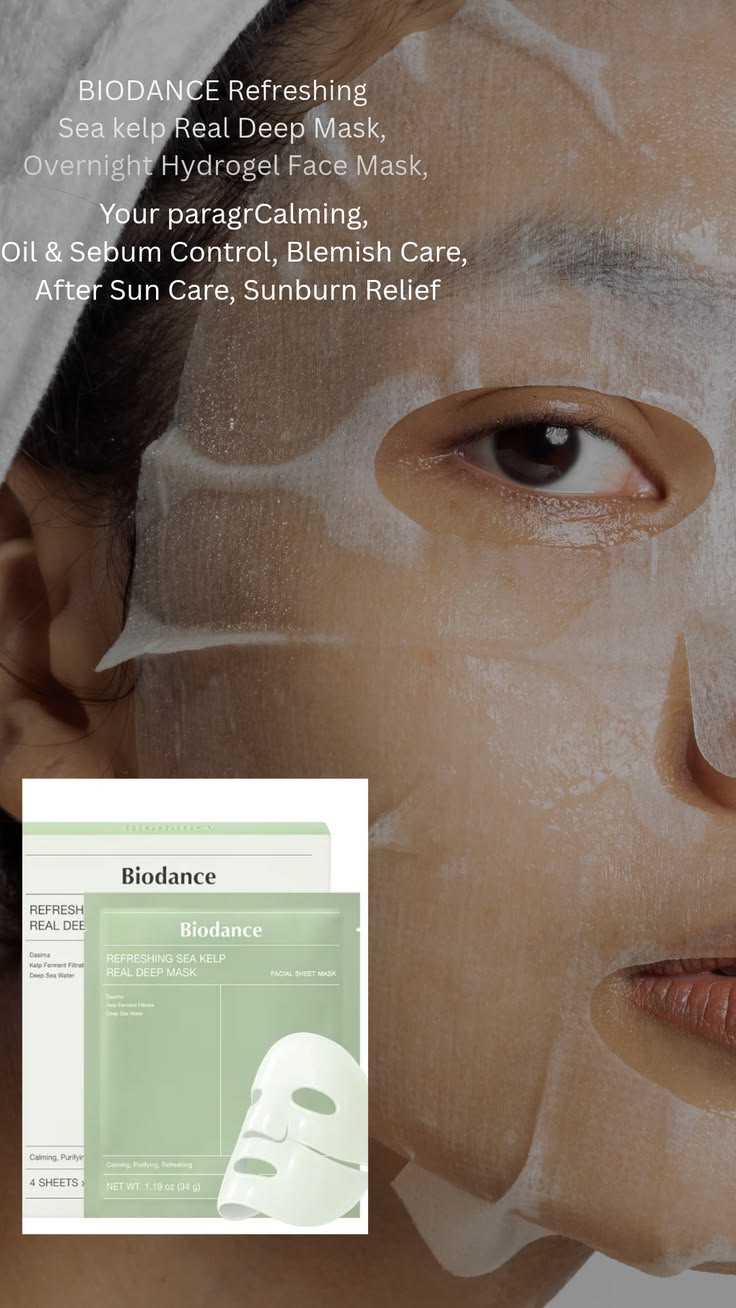 Biodance refreshing sea kelp mask ( 4x sheet Masks ) - Beauty Glams