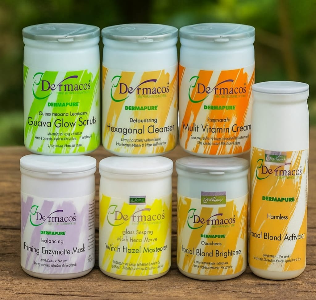 Dermacos Skin Care Set | Natural Glow, Deep Cleanse & Brightening | Professional Facial Kit - Beauty Glams