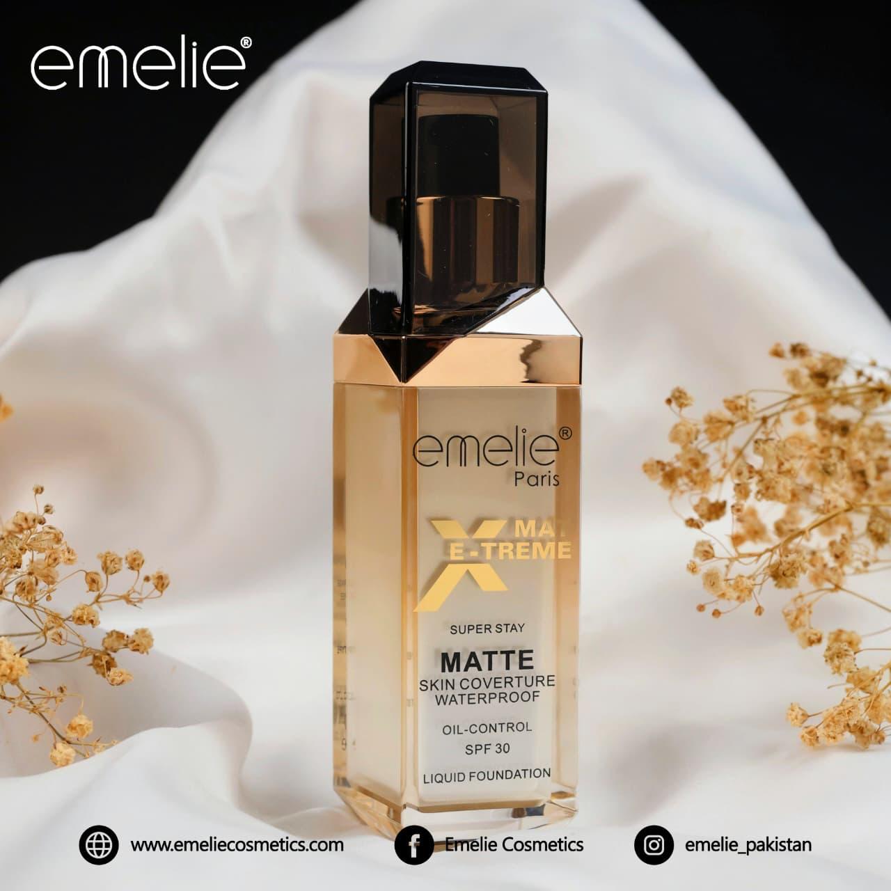 Emelie Paris Waterproof Matte Foundation – Long - Stay Liquid SPF Foundation - Beauty Glams