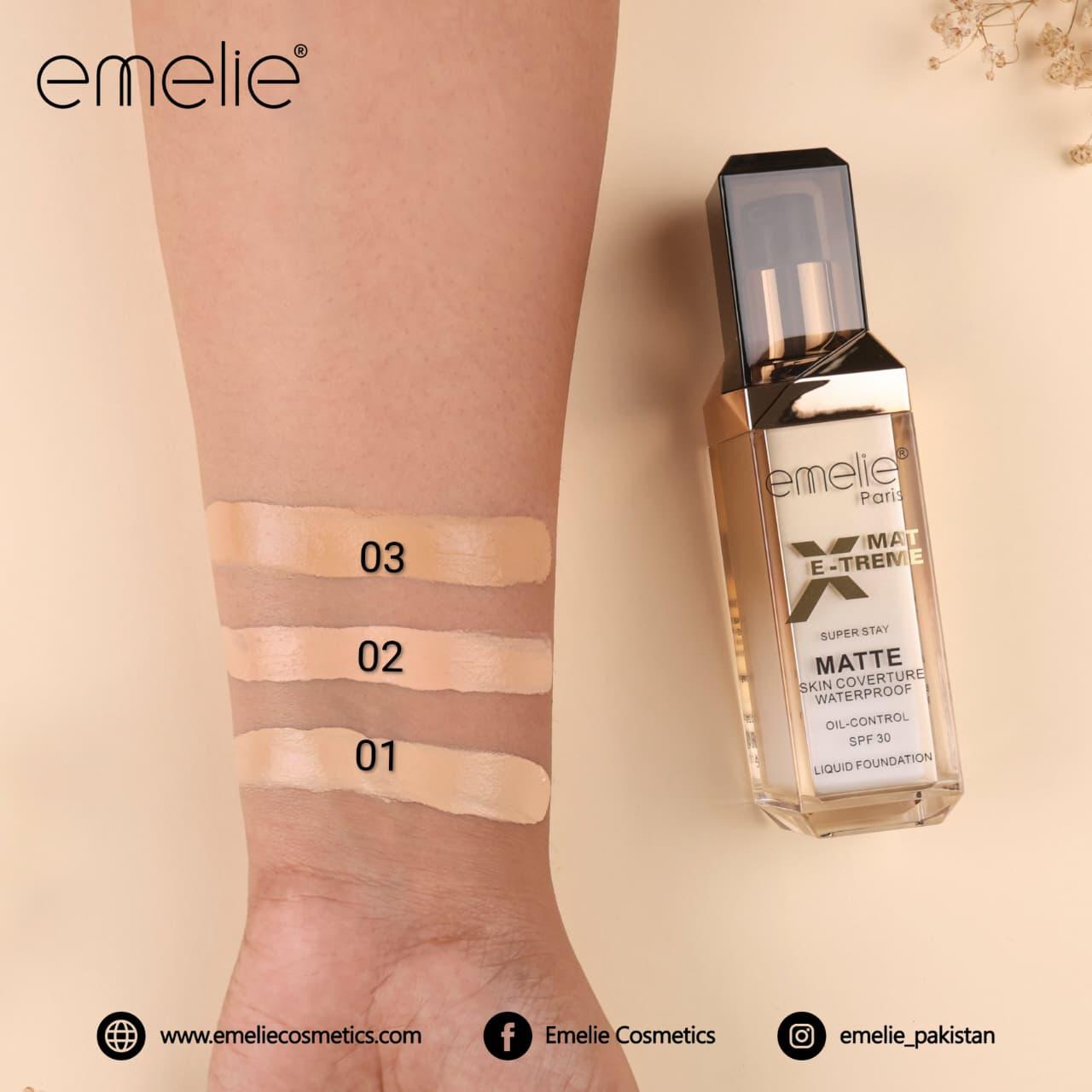Emelie Paris Waterproof Matte Foundation – Long - Stay Liquid SPF Foundation - Beauty Glams