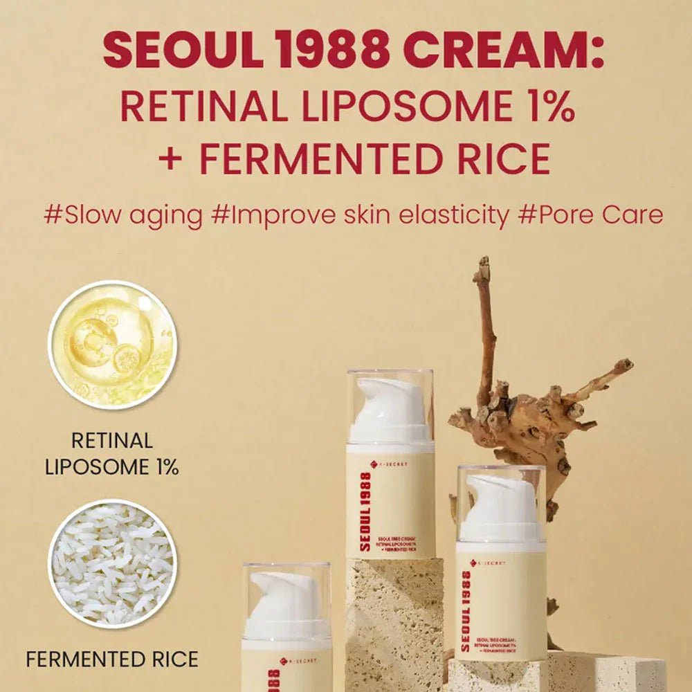 K - SECRET SEOUL 1988 Cream : Retinal Liposome 1% + Fermented Rice 50ml - Beauty Glams