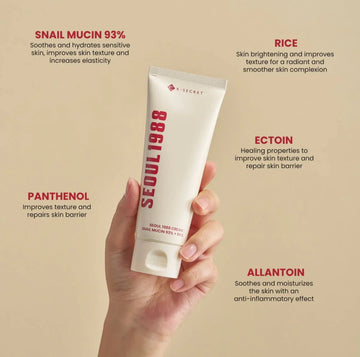 K - SECRET SEOUL 1988 Cream: Snail Mucin 93% + Rice 100 ml - Beauty Glams