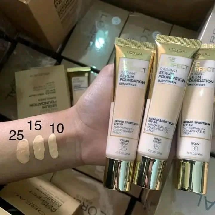 L'Oreal Paris Age Perfect Radiant Serum Foundation with SPF 50 - Beauty Glams