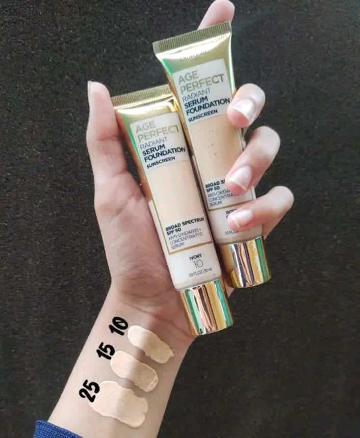 L'Oreal Paris Age Perfect Radiant Serum Foundation with SPF 50 - Beauty Glams