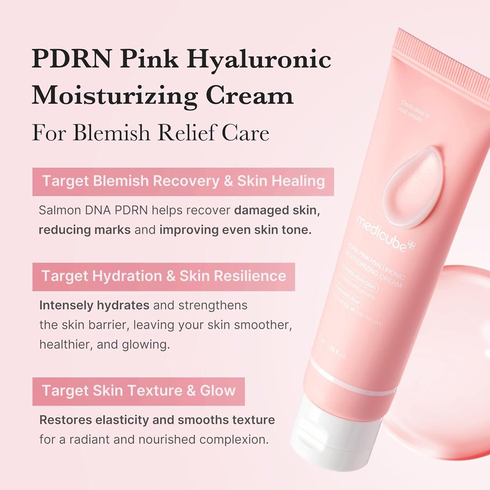 Medicube PDRN Pink Hyaluronic Moisturizing Cream 50ml - Beauty Glams