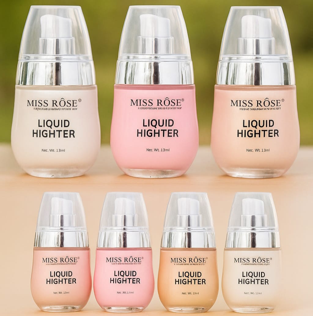 Miss Rose Liquid Highlighter | 6 Shades | Dewy Glow | Lightweight & Blendable Radiance - Beauty Glams