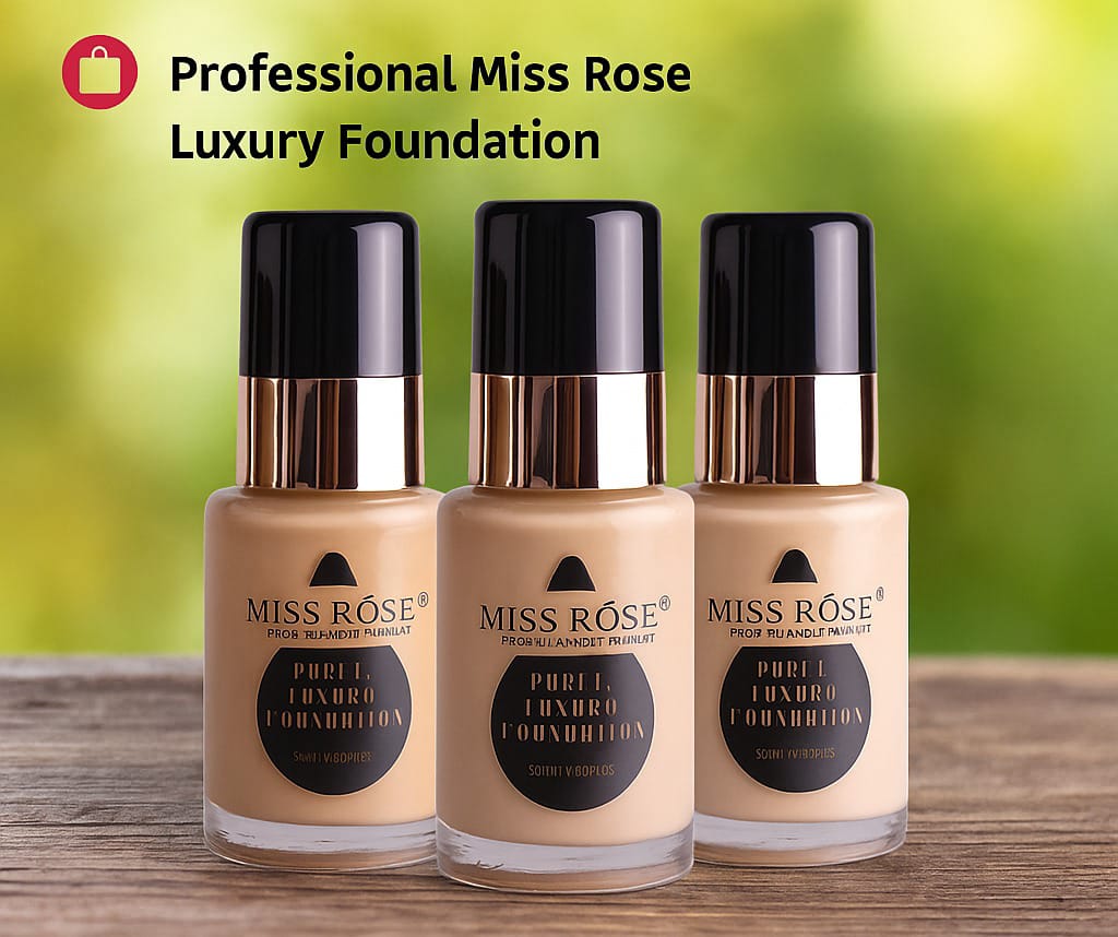 Miss Rose Luxury Foundation – Flawless Full Coverage | Long Lasting | Smooth Matte Finish - Beauty Glams