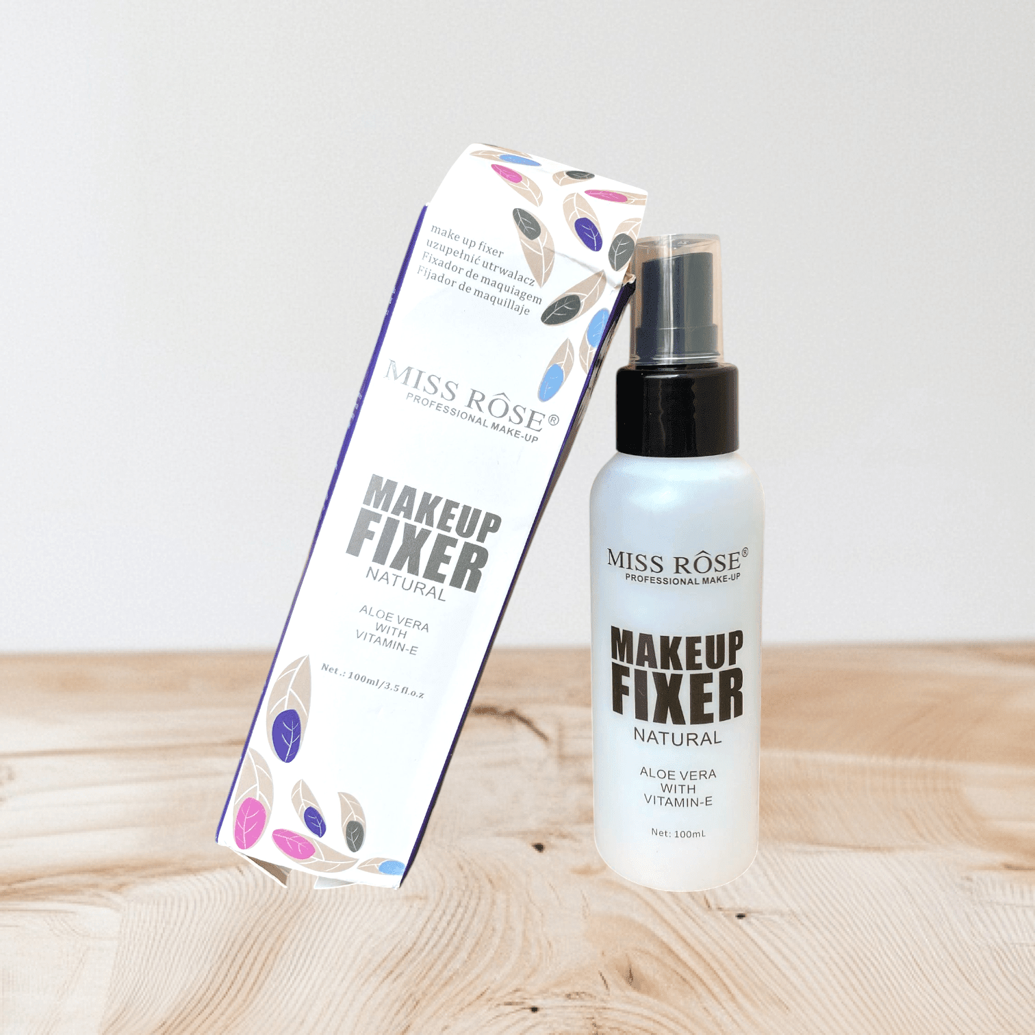 Miss Rose Makeup Fixer Spray – Long - Lasting, Natural Aloe Vera 100ml - Beauty Glams