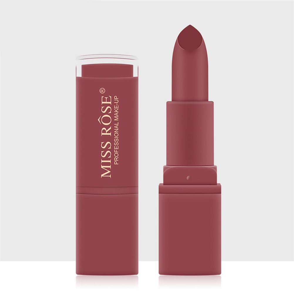 Miss Rose Nude Matte Lipstick – Long - Lasting Waterproof Velvet Finish - Beauty Glams