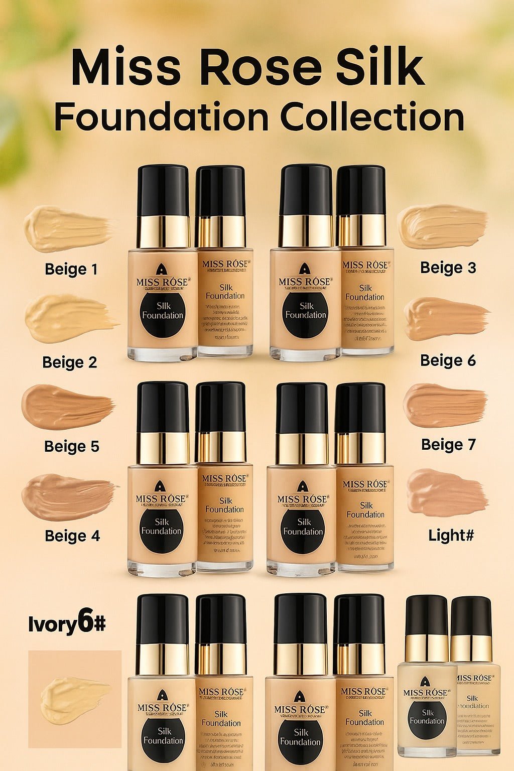 Miss Rose Oil - Free Foundation | Full Coverage | Long - Lasting Matte Look For All Skin Types - Beauty Glams