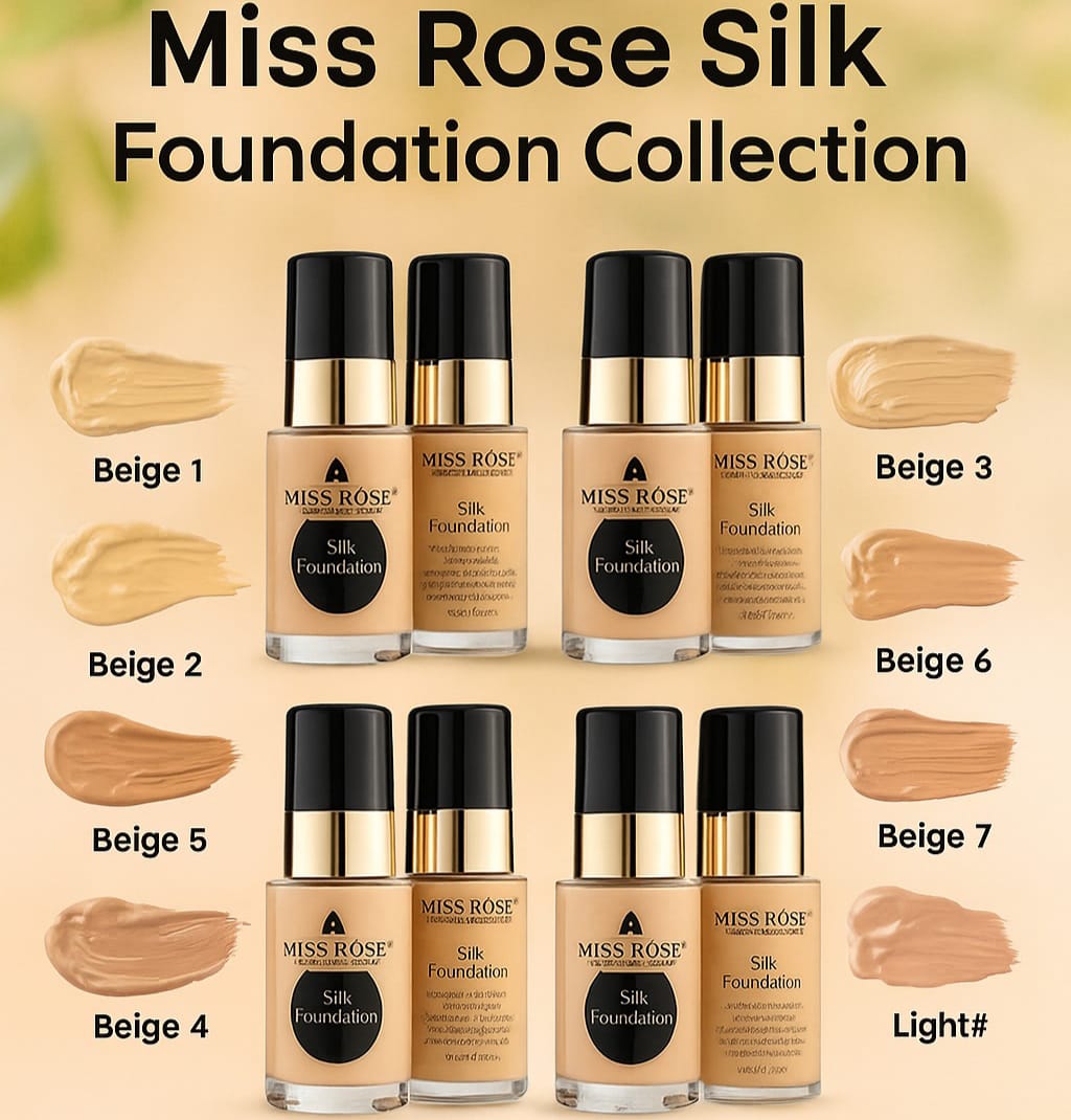 Miss Rose Oil - Free Foundation | Full Coverage | Long - Lasting Matte Look For All Skin Types - Beauty Glams