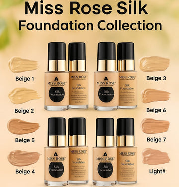 Miss Rose Oil - Free Foundation | Full Coverage | Long - Lasting Matte Look For All Skin Types - Beauty Glams