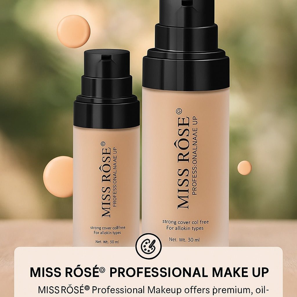Miss Rose Oil - Free Foundation | Strong Coverage | Smooth Finish for All Skin Types - Beauty Glams