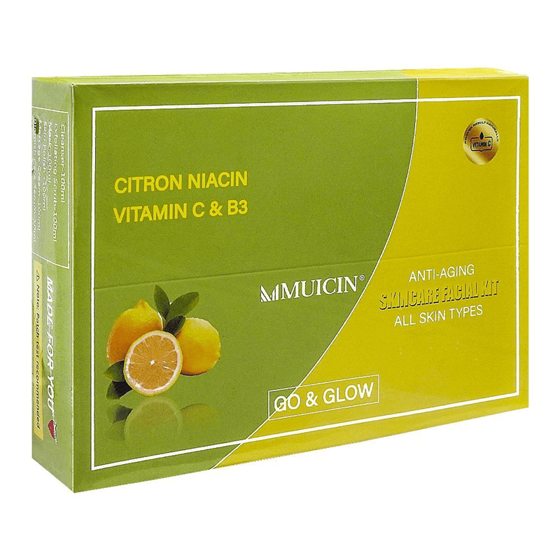 MUICIN CITRON NIACIN VITAMIN C & B3 | ANTI AGING | 6 STEPS KIT - Beauty Glams