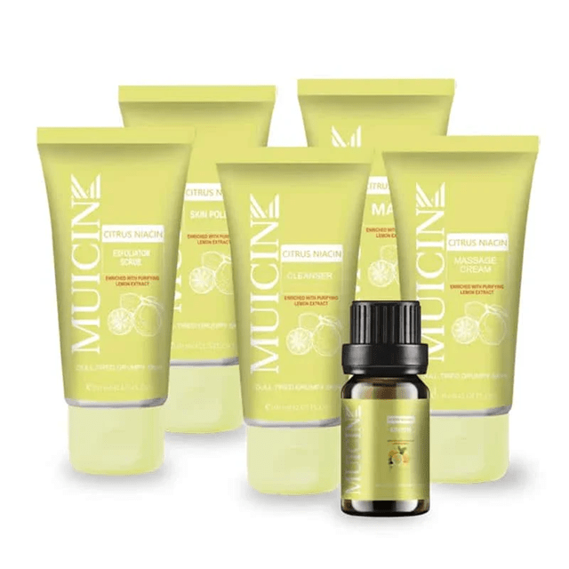 MUICIN CITRON NIACIN VITAMIN C & B3 | ANTI AGING | 6 STEPS KIT - Beauty Glams