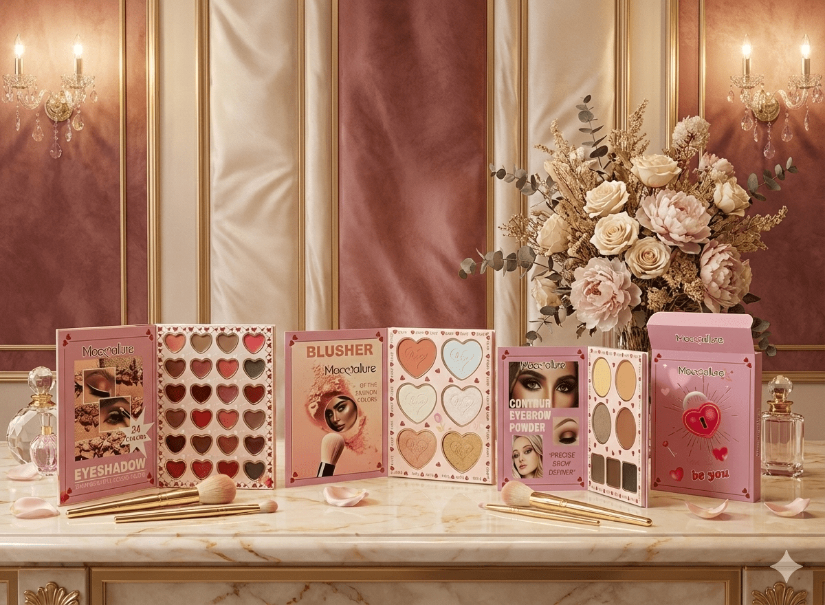 Original Mocallure All - in - One Makeup Kit – 5 - in - 1 Book Style Palette with Eyeshadow, Lip Colors, Blush & Highlighter - Beauty Glams