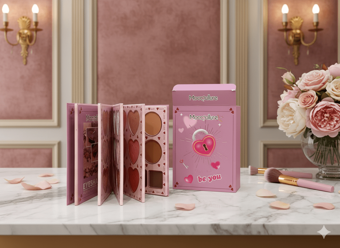 Original Mocallure All - in - One Makeup Kit – 5 - in - 1 Book Style Palette with Eyeshadow, Lip Colors, Blush & Highlighter - Beauty Glams