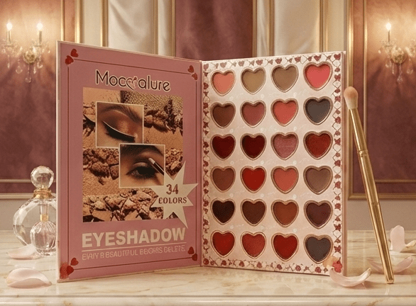 Original Mocallure All - in - One Makeup Kit – 5 - in - 1 Book Style Palette with Eyeshadow, Lip Colors, Blush & Highlighter - Beauty Glams