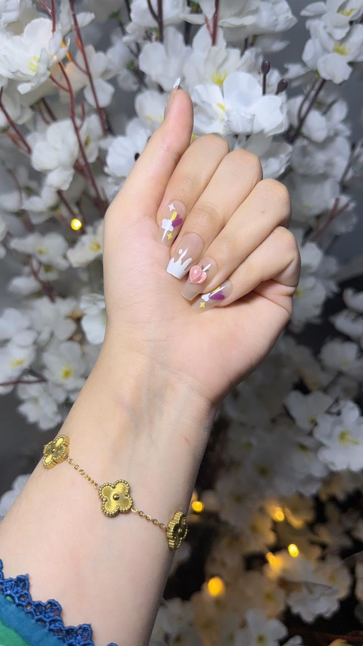 Press - On False Nails Set – 12pcs Fashion Acrylic Tips (French & Animal Print) - Beauty Glams