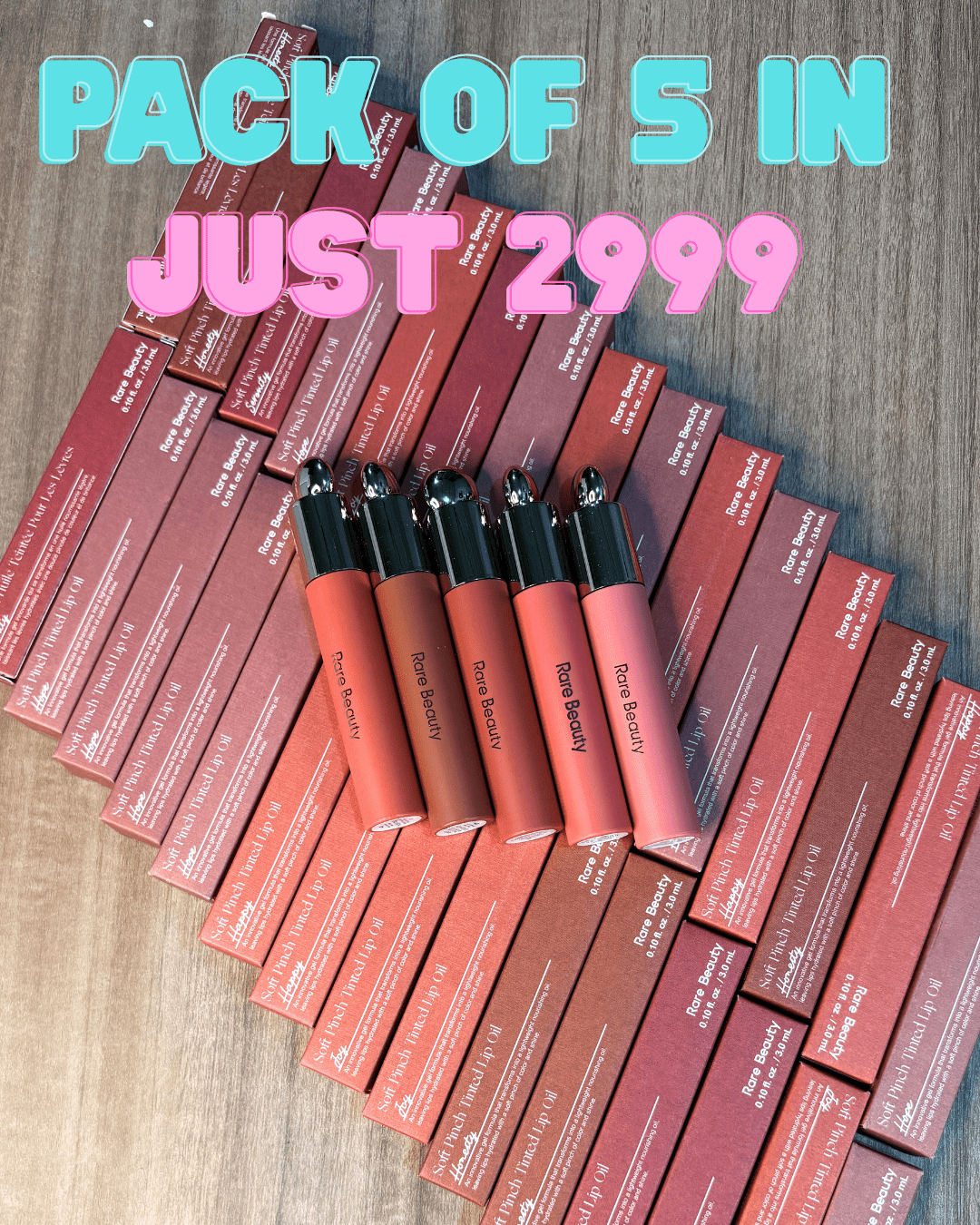 Rare Beauty - Soft Pinch Tinted Lip Oil ( Bundle of 5 ) - Beauty Glams