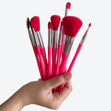 Zay Luxe Care 10 - Piece Pink Professional Makeup Brush Set – Soft & Premium Quality - Beauty Glams